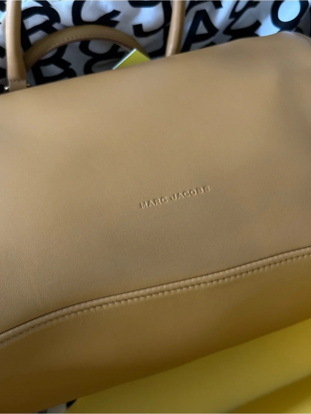 Marc Jacob The Wave Large | Lamb Leather Satchel | Sand Dune NWT